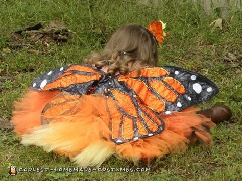 Cute Handmade Toddler Butterfly Costume Toddler Butterfly Costume Diy, Butterfly Costume Kids Diy, Toddler Butterfly Costume, Butterfly Costume Kids, Diy Butterfly Costume, Monarch Butterfly Costume, Costume Toddler, Butterfly Costume, Diy Costumes Kids