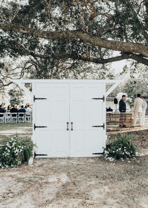 Outdoor Wedding Ceremony Entrance, Door Wedding Entrance, Doors Wedding Entrance, Wedding Aisle Gate, Outdoor Wedding Ceremony Aisle Entrance, Wedding Aisle Entrance Decor, Outside Wedding Doors Entrance, Wedding Entrance Door, Aisle Doors Wedding Entrance