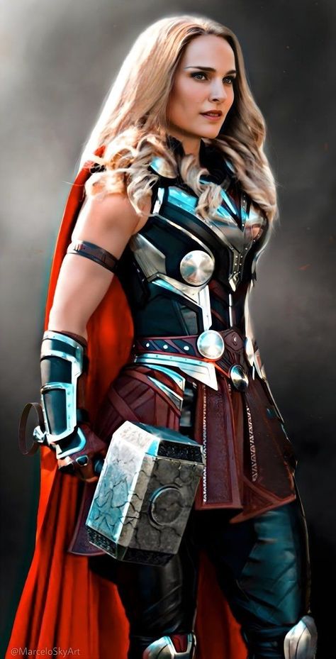 Thor Girl, Thor Costume, Thor Wallpaper, Thor Art, Thor Cosplay, Female Thor, Avengers Girl, Jane Foster, Marvel Comics Wallpaper