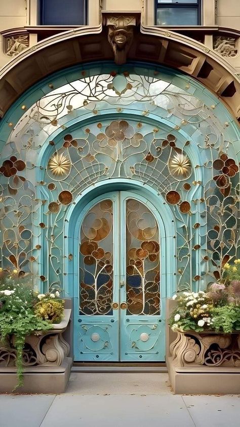 Unusual Doors, Art Nouveau Arquitectura, Art Picasso, زجاج ملون, Gorgeous Doors, Art Nouveau Architecture, Cool Doors, Bohemian Lifestyle, Art Nouveau Design