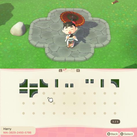 Acnh Stone Path Border, Acnh Stone Path, Path Border, Acnh Pattern, Stone Paths, Motif Acnl, Clothes Codes, Animal Crossing 3ds, Animal Crossing Guide