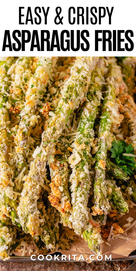 A healthier twist on french fries, these crispy parmesan asparagus fries are baked to perfection in the oven. Coated with panko breadcrumbs and parmesan, they're a delicious and nutritious snack or side dish. Deep Fried Asparagus Recipes, Crispy Baked Asparagus Fries 12 Tomatoes, Crispy Baked Asparagus Fries, Fried Asparagus Recipes, Asparagus Appetizer Recipes, Easy Homecooked Meals, Baked Asparagus Fries, Crispy Asparagus, Parmesan Asparagus Baked