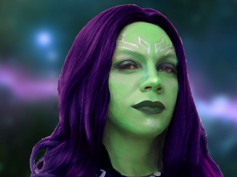 #Gamora makeup Guardians Of The Galaxy Makeup, Gamora Makeup Tutorial, Gamora Makeup, Galaxy Makeup, Guardians Of The Galaxy, The Galaxy, Home Design, Makeup Tutorial, Step By Step