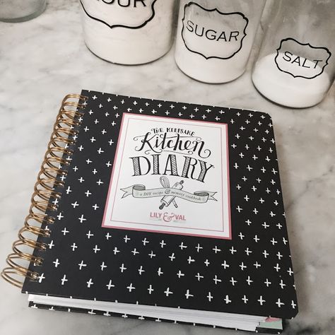 Product Review: The Keepsake Kitchen Diary DIY Cookbook | Fab Everyday Valerie Mckeehan, Kitchen Diary, Lily And Val, Diy Cookbook, Chalkboard Print, Recipe Scrapbook, Memory Journal, Diy Recipe, Living Kitchen