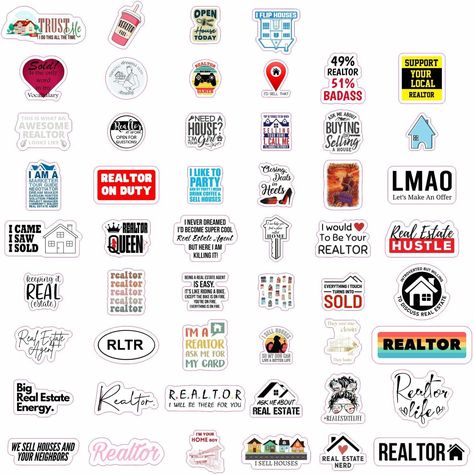 100 Pcs Funny Realtor Stickers, Real Estate Stickers, Funny Realtor Gifts for Women Agent, Real Estate Agent Gifts fo Women & Men, Realtor Supplies, Realtor Stickers, Real Estate Agent Gift, Stickers Funny, Gifts Fo, Realtor Gifts, Laptop Decals, Digital Sticker, Laptop Decal