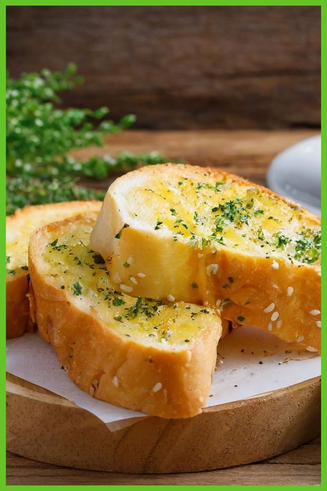 Garlic bread - All Beautiful Recipes Garlic Baguette, Beautiful Recipes, Individual Servings, French Bread, Garlic Butter, Grated Parmesan Cheese, Garlic Bread, Red Pepper Flakes, Fresh Parsley