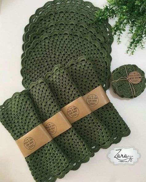 Diy Laine, Top Aesthetic, Crochet Placemats, شال كروشيه, Crochet Kitchen, Crochet Decoration, Crochet Home Decor, Crochet Diy, Crochet Motifs