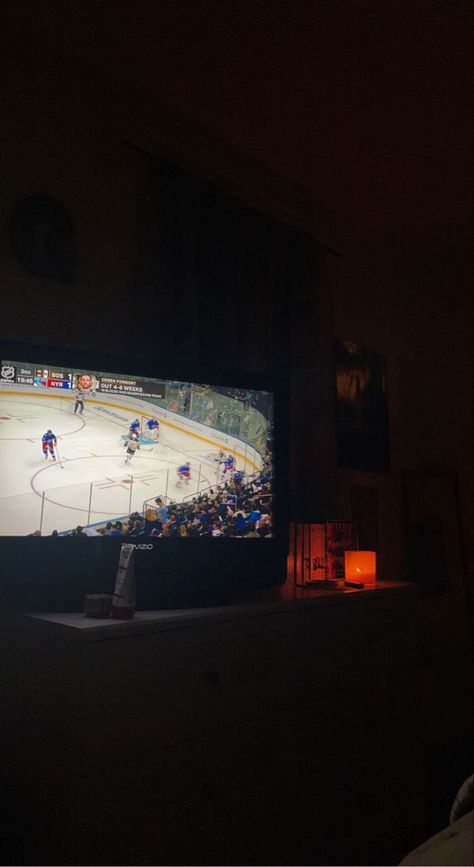 Watching Sports Aesthetic, Watching Hockey Aesthetic, Hockey Game Aesthetic, Hockey Senior Night, Hockey Aesthetic, Rangers Game, Slap Shot, Stars Hockey, Hockey Season