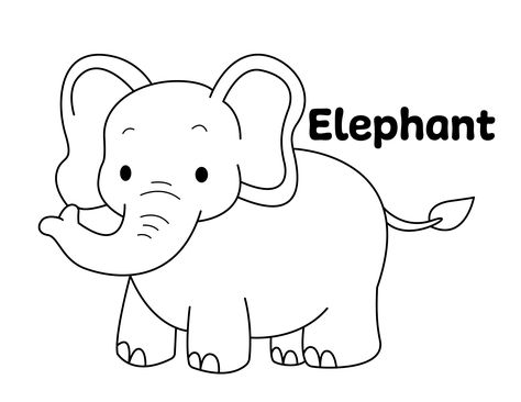 Elephant Coloring Page from LittleBeeFamily.com Wild Animals Colouring Pages, Elephant Coloring Sheet, Printable Elephant Template, Elephant Worksheets Preschool, Elephant Template Printable Free, Elephant Coloring Pages Free Printable, Elephant Colouring, Wild Animals Coloring Pages, Wild Animal Coloring Pages