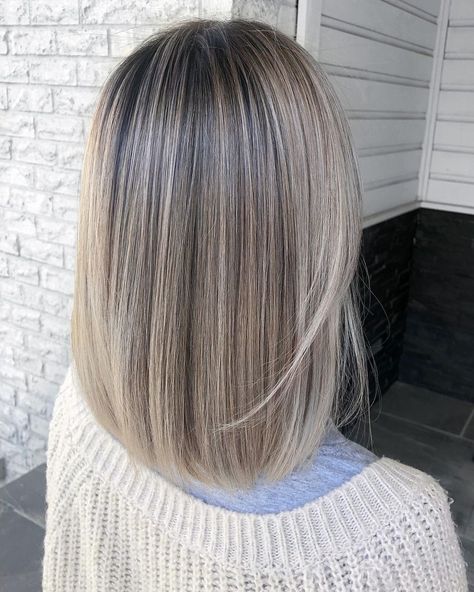 𝚂𝚊𝚛𝚊𝚑 𝙵𝚒𝚘𝚛𝚒𝚗𝚒 on Instagram: “Ash Blonde Babylights” Babylights Straight Hair, Babylights Ash Blonde, Ash Hair Color Grey, Short Blonde Balayage Dark Roots, Dark Ash Blonde Hair With Highlights, Ash Babylights, Cool Ash Blonde Balayage, Ash Blonde Babylights, Cool Ash Blonde Hair