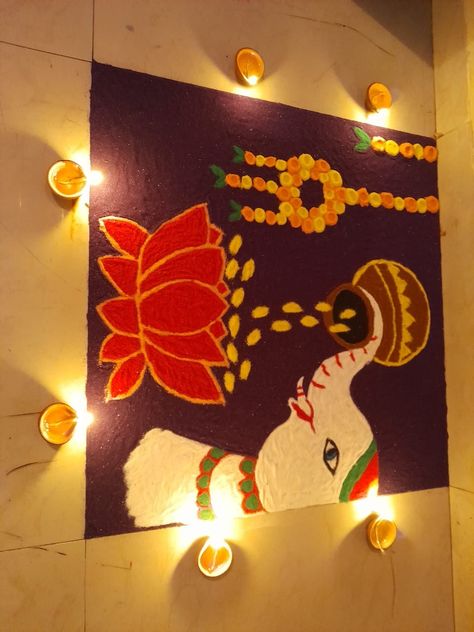 Simple and Easy Rangoli Dhanteras Rangoli Idea, Rangoli Designs Dhanteras Easy, Dhanteras Rangoli Ideas Easy, Simple Rangoli For Dhanteras, Simple And Easy Rangoli For Diwali, Rangoli For Dhanteras Simple, Dhanteras Rangoli Easy, Easy Diwali Rangoli Simple, Rangoli For Dhanteras Easy