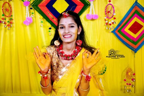 bride wedding photos shoot Haldi Wallpaper, Haldi Closeup Photo, Simple Haldi Look For Bride, Haldi Photography Ideas For Bride, Haldi Girl, Bride Haldi Poses, Chhath Puja Background For Editing, Haldi Stills, Chhath Puja Background