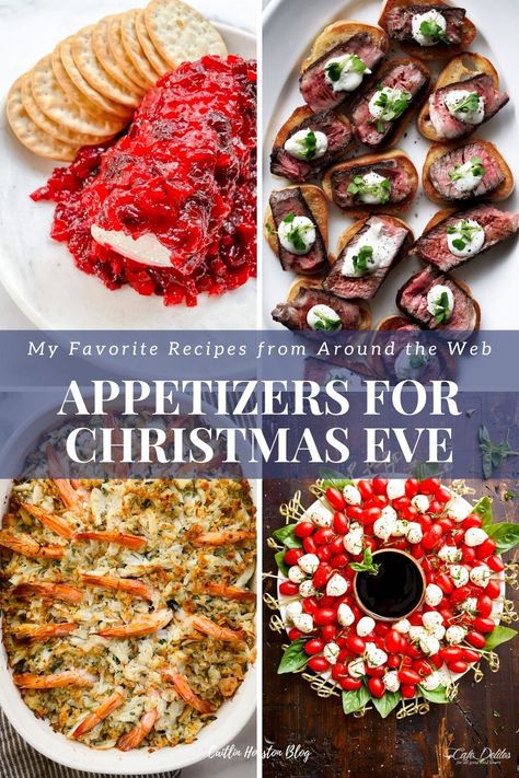 One of my favorite days of the year is hosting my family on Christmas Eve in our home. We gather together, my siblings, their in-laws, and my parents, around our dining room table overflowing with holiday appetizers. Today I’m sharing... Read More The post 8 Easy Appetizers for Christmas Eve appeared first on Caitlin Houston. Christmas Canapés, Christmas Bites, Christmas Party Appetizers, Christmas Eve Appetizers, Xmas Appetizers, Christmas Finger Foods, Christmas Party Snacks, Best Christmas Appetizers, Christmas Potluck