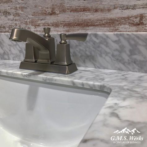 When homeowners install new marble countertops in their home, they usually choose either a honed or a polished finish. Click below to learn about the differences between these two marble finishes and which one will look best in your space! https://www.gmswerks.com/blog/article/countertop-finishes-honed-vs-polished #HonedMarble #PolishedMarble Honed Marble Countertops, Natural Stone Countertops, Honed Marble, Bathroom Countertops, Stone Countertops, Blog Article, Marble Countertops, Kitchen Countertops, Kitchens Bathrooms