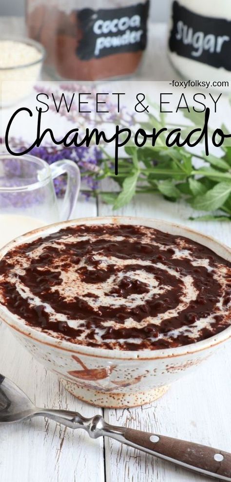 Filipino Champorado Recipe, Pinoy Dessert Filipino Food, Champurado Recipe, Champorado Filipino Recipe, Champorado Filipino, Champorado Recipe, Pinoy Merienda, Sweet Porridge, Filipino Kitchen