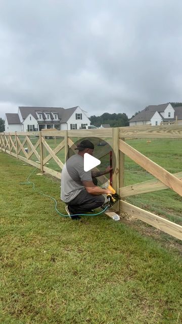 Jesse Lloyd on Instagram: "#fenceinstallation #fencebuilding #crossbuck" Crossbuck Fence Diy, Crossbuck Fence, Outdoor Hardscape, Michael Jackson Beat It, Fence Construction, Fence Options, Country Fences, Horse Fencing, 50k Views