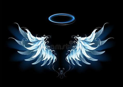 Illustration about Light, artistic, blue angel wings on a black background. Angel wings. Illustration of angel, computer, author - 103294037 Blue Angel Wings, Facebook Cover Images Wallpapers, Facebook Cover Photos Hd, Angel Wings Painting, Angel Wings Drawing, Facebook Cover Photos Love, Angel Wings Art, Wings Wallpaper, Cover Pics For Facebook