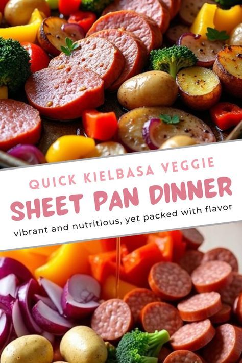 Tired of complicated dinners? 🍽️✨ Our Kielbasa Veggie Sheet Pan Dinner is the answer! Featuring savory kielbasa and a vibrant mix of vegetables, this dish roasts to perfection in just one pan. Perfect for busy weeknights when you want something delicious without the fuss! Who's ready to get cooking?

#KielbasaVeggieSheetPanDinner #SheetPanDinner #EasyRecipes #HealthyEating #QuickDinner #OnePanMeals #FamilyDinner #RoastedVegetables #KielbasaRecipe #DinnerInMinutes #MealPrep #VegetableMedley #SausageDinner #ComfortFood #WeeknightMeals #EasyCooking #Foodie #HealthyDinner #Casserole #SavoryMeals Kielbasa Sheet Pan Dinner, Veggie Sheet Pan, Sausage Meals, Sausage Dinner, Kielbasa Recipes, Pan Cooking, Kielbasa Sausage, Sheet Pan Dinners Recipes, Vegetable Medley