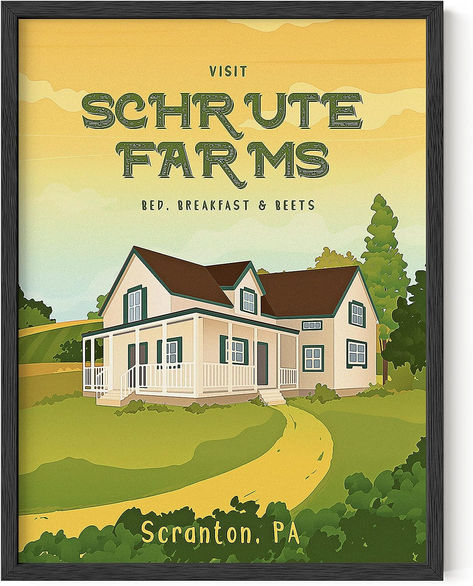 Tv Show Posters, The Office Poster, The Office Decor, Haus And Hues, Schrute Farms, Wall Art Funny, Dwight Schrute, Office Poster, Funny Posters