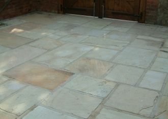 Mint Fossil Sandstone Paving Slabs, York Stone, Sandstone Paving, Garden Paving, Natural Stone Flooring, Paving Slabs, English Country Gardens, Livingstone, Traditional Garden