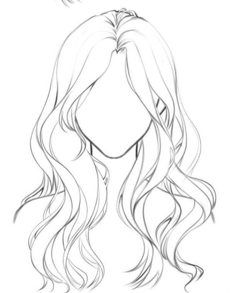 Wavy Long Hair Drawing, Woman Sketch Pose Drawing Reference, Drawing Long Wavy Hair, How To Draw Anime Women, Hairstyle Design Drawing, Short Female Hairstyles Drawing, Long Flowy Hair Drawing Reference, Hair Physics Drawing, Long Hair Drawing Reference Girl