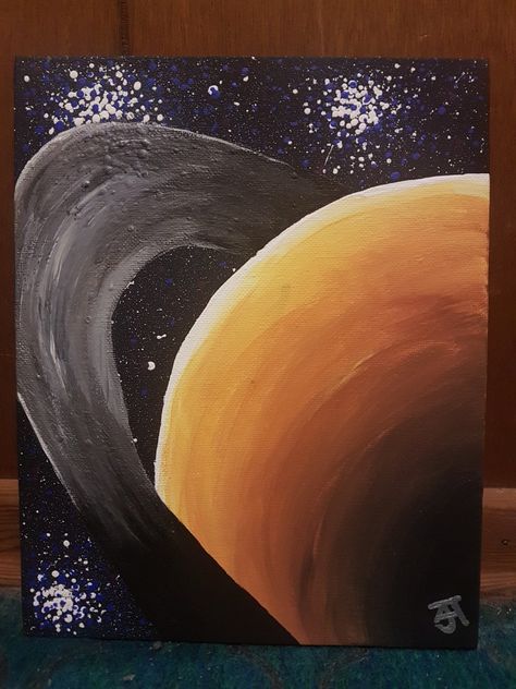 #planet #saturn #outerspace #acrylic #painting Saturn Canvas Painting, Saturn Painting Aesthetic, Saturn Art Paintings, Saturn Watercolor Painting, Painting Planets Acrylic, Saturn Painting Easy, Planets Painting Easy, Painting Of Saturn, Planet Acrylic Painting