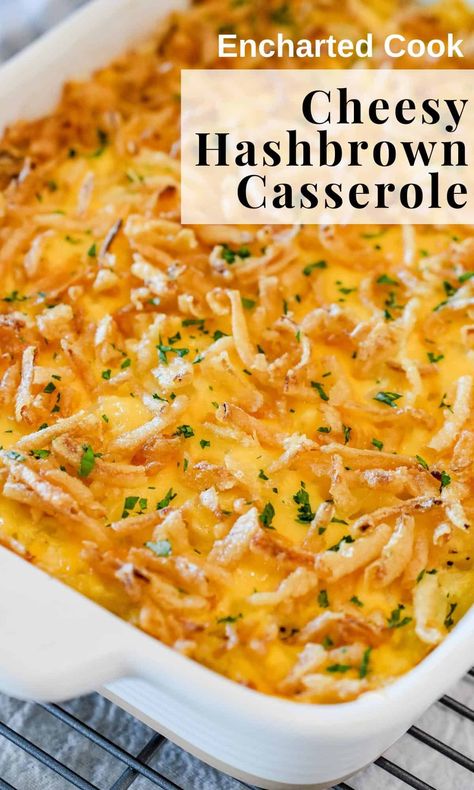 Gouda Cheese Hashbrowns, Crispy Hashbrown Casserole, Eggless Hashbrown Casserole, Hash Brown Cheesy Potato Casserole, Hash Brown Recipes, Cheesy Hashbrown Recipe, Cheese Hashbrown Potatoes, Cheesy Potatoes With Hashbrowns, Cheesy Hash Brown Casserole