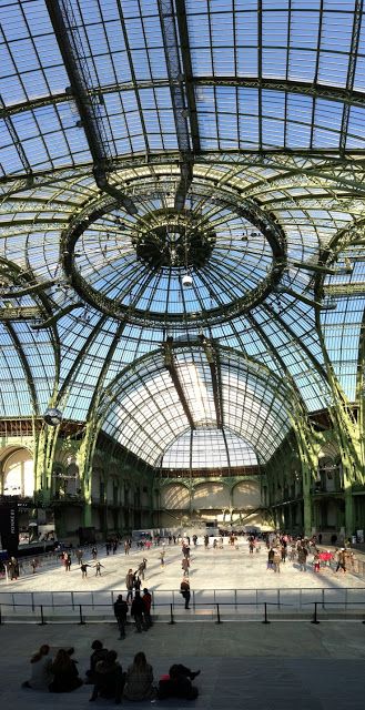 Inside the Grand Palais, Paris Domed Ceiling, Grand Palais Paris, Champs Élysées, Paris Architecture, Grand Place, Ice Skate, I Love Paris, Albufeira, Paris City