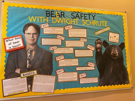 The Office Ra Bulletin Boards, The Office Ra Board, The Office Bulletin Board, The Office Classroom Theme, Office Bulletin Board Ideas, Residence Life Bulletin Boards, Ra Decorations, Res Life Bulletin Boards, Office Bulletin Boards