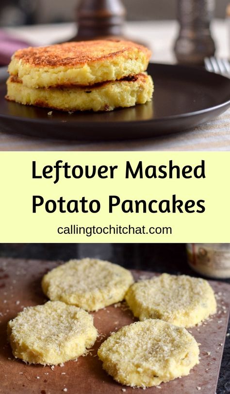 Potato Patty Recipe Mashed, Mashed Potato Pancakes Easy, Potatoe Receipe, Potato Pancakes From Mashed Potatoes, Potatoe Pancakes, Potatoes Pancakes, Leftover Mashed Potato Pancakes, Potato Pancakes Easy, Mashed Potato Patties