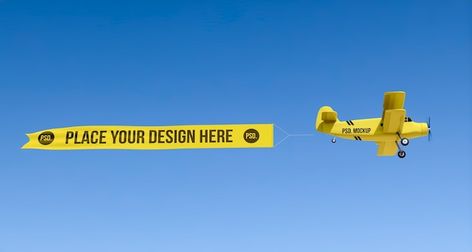 Plane Pulling Banner, Plane With Banner, Airplane Banner, Airplane Flying, Pro Tools, Creative Posters, Mock Up, A P, Mockup