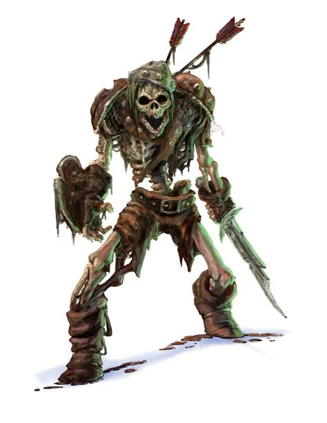 Skeleton (from the D&D fifth edition Monster Manual). Rpg Monsters, Skeleton Warrior, Heroic Fantasy, Dnd Monsters, 다크 판타지, Fantasy Races, Fantasy Monster, A Skeleton, Fantasy Rpg