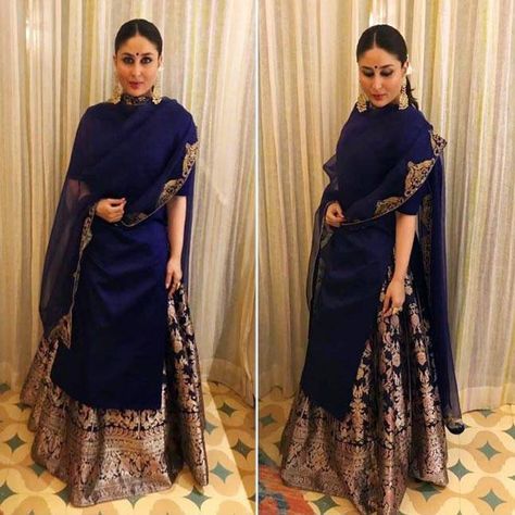 Kareena Kapoor Khan proves she's royalty in this classy blue attire Afgani Dress, भारतीय दुल्हन संबंधी, Ladies Kurta, Orang India, डिजाइनर कपड़े, Suit Indian, Karva Chauth, Lengha Choli, Gaun Fashion