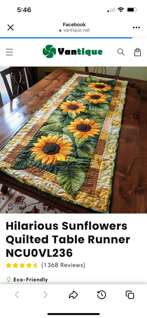 Sunflower Table, Sunflower Table Runner, Table Runner, Sunflower