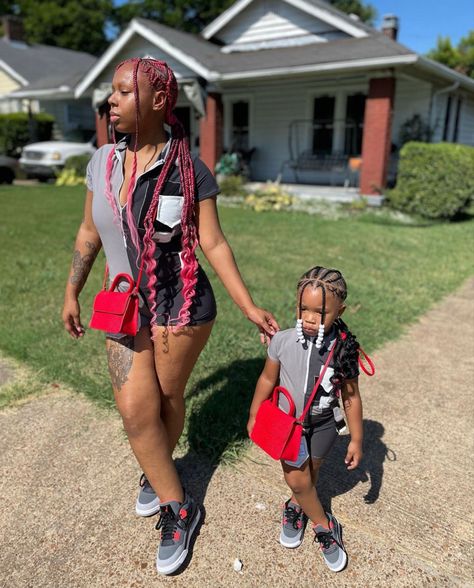 Mommy And Me Hairstyles Black, Mommy And Me Hairstyles, Mommy And Me Outfits Black People, Mommy And Daughter Outfits Black, Matching Mommy Daughter Outfits Black, Baddie Mom And Son, Mommy Daughter Goals Black, Mom And Daughter Flicks, Matching Mommy Daughter