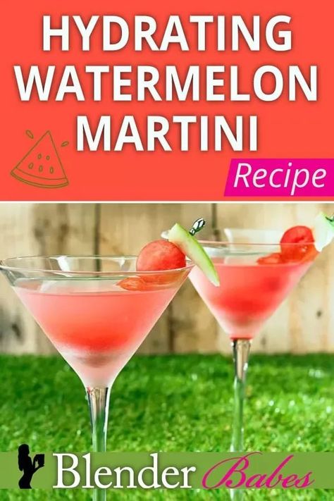 This light, refreshing and oh-so-simple watermelon martini cocktail recipe is the perfect poolside addition to your summer! Watermelon Martini Vodka, Watermelon Basil Margarita, Strawberry Basil Martini, Watermelon Martini Recipe, Watermelon Basil Martini, Watermelon Martini, Simply Watermelon Juice Cocktail, Watermelon Sorbet, Adult Beverages Recipes