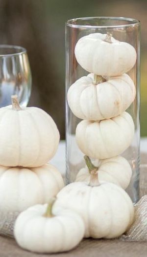 Autumn Wedding Centerpieces, White Pumpkins Wedding, Wedding Centerpieces Ideas, Pumpkin Theme Baby Shower, White Pumpkin Centerpieces, November Baby Shower, Pumpkin Gender Reveal, Centerpieces Ideas, Pumpkin Wedding