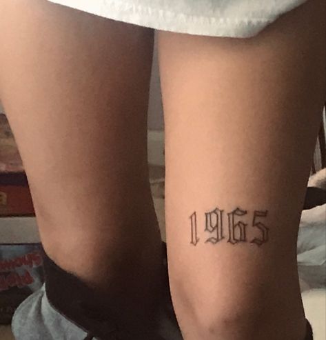 222 Tattoo Above Knee, Number Above Knee Tattoo, Date On Leg Tattoo, 2001 Ankle Tattoo, Year Tattoo On Knee, Birth Year Tattoo On Leg, Above Knee Year Tattoo, 1998 Tattoo Above Knee, 1999 Knee Tattoo