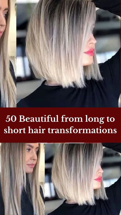 Long To Short Hair Before And After Shoulder Length, How To Go From Long To Short Hair, Long Haircut To Short, No Layers Haircut Short, Good Haircuts For Thinning Hair Women, Long Versus Short Hair, Haircut For Woman In 40's, Long Hair Short Hair Before And After, Short Vs Medium Hair