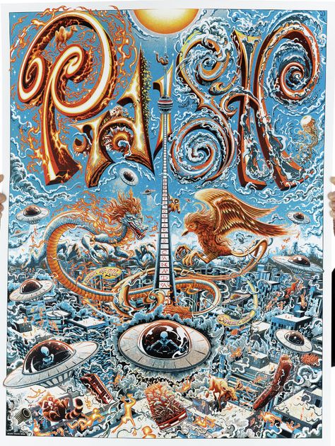 Official LE poster for Phish at Toronto Budweiser Stage | 8.10.2022 | by @milestsang | 18” x 24” | Edition of 1,100 Amy Mcadams, Phish Posters, A Princess Of Mars, 1984 Book, Alex Garcia, Alex Pardee, Andy Weir, Ace Books, 1984 Movie