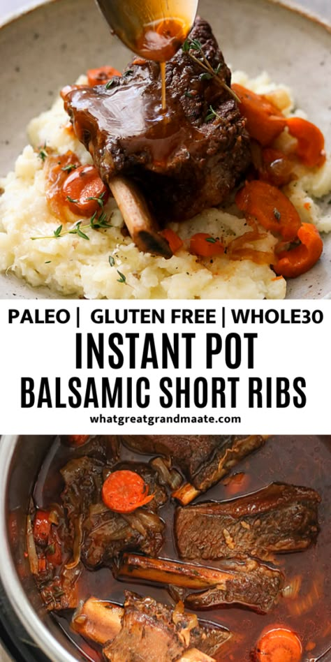 Balsamic Short Ribs, Paleo Short Ribs, Cooking Short Ribs, Braised Short Ribs Recipe, Short Ribs Recipe, Asian Beef, Diner Recept, Braised Short Ribs, Matthew Macfadyen