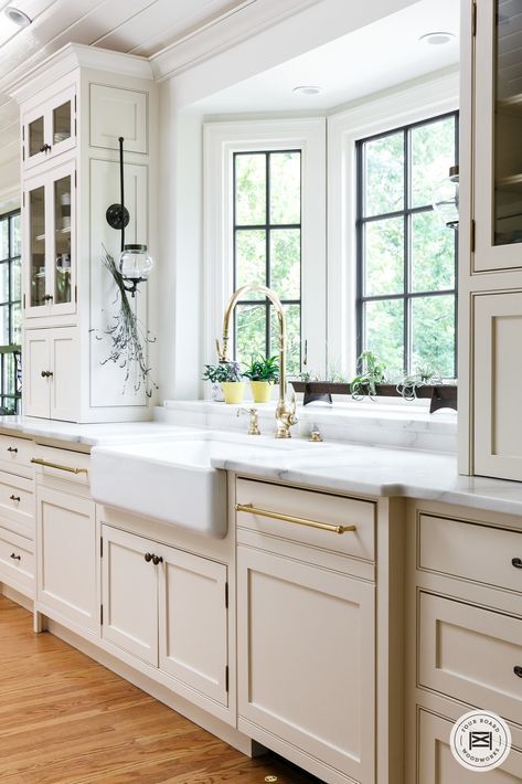 Bump Out Window Over Kitchen Sink, Cabinets Next To Window In Kitchen, Sink At Window Kitchen, Kitchen With Wide Window Over Sink, Kitchen With Bay Window Layout Floor Plans, Kitchen Design Sink Under Window, Kitchen Sink Looking Out Window, Sink In Front Of Window Kitchen, Bay Window Behind Kitchen Sink