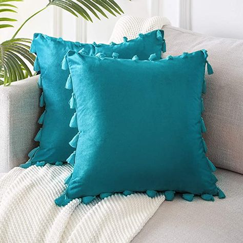 Teal Throw Pillows, Boho Throw Pillows, Velvet Pillow, Decorative Cushion Covers, Velvet Throw, Velvet Pillow Covers, Velvet Throw Pillows, Decorative Throw Pillow Covers, Square Pillow Cover