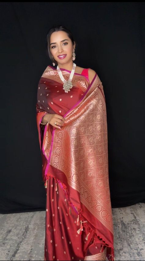 Silk saree gown