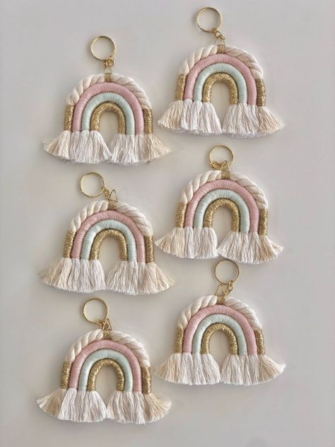 Rainbow macrame wall hangings