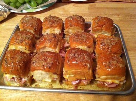 Best Darn Ham Sandwiches Ever! Made with Kings Hawaiian Rolls. (1 tsp poppy seeds was left out of this recipes list ingredients. Don't forget to add!)