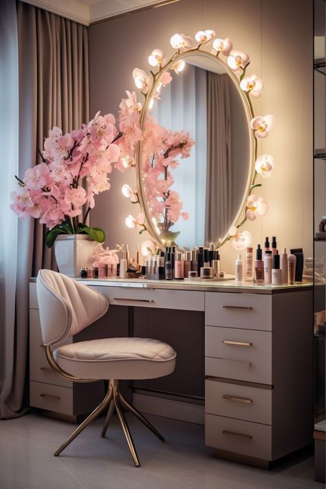 beauty room design  room ideas for small rooms  room  decor ideas  room decor modern design house design home interior design room inspo  wall decor  teen room aesthetic  bedroom room  decor ideas Dressing Room Decor, White Room Decor, Beauty Room Decor, Glam Room, Room Makeover Bedroom, Decoration Inspiration, Beauty Room, Luxurious Bedrooms, Decor Bedroom