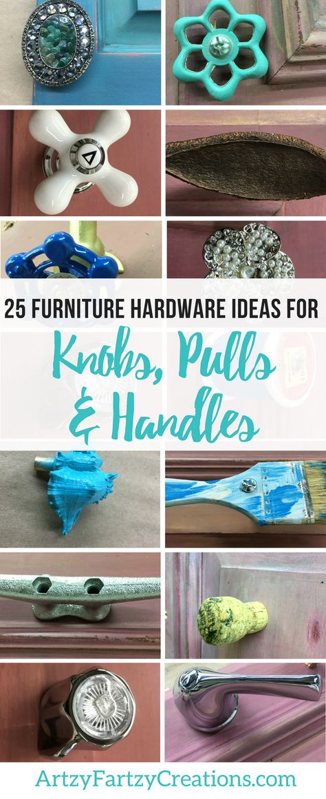 25 Furniture Hardware Ideas for Knobs, Pulls and Handles from the Unexpected | Cheryl Phan | Furniture Makeover Ideas | Drawer Handle Ideas | Drawer Pulls Kids Furniture Makeover, Drawer Pulls Diy, Hardware Ideas, Diy Knobs, Bedroom Furniture Makeover, Kitchen Cabinet Drawers, Drawer Pulls And Knobs, Diy Drawers, Trendy Furniture