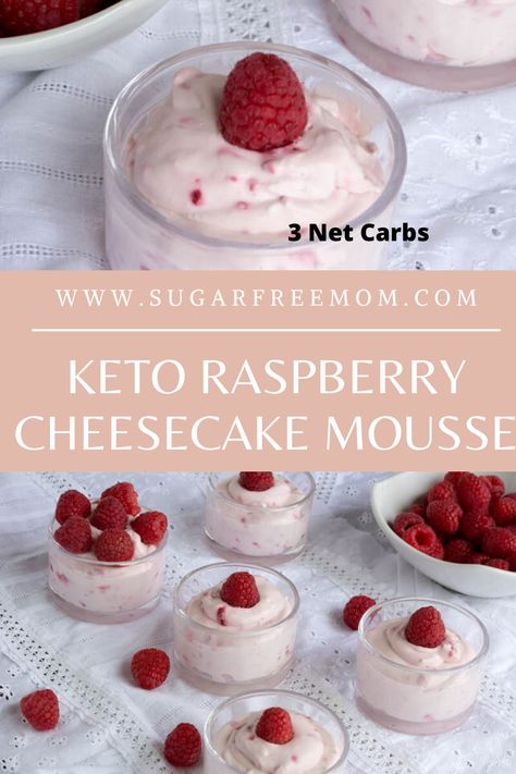 Keto Raspberry Cheesecake Mousse {Low Carb} Raspberry Cheesecake Mousse, Keto Raspberry Cheesecake, Keto Raspberry, Raspberry No Bake Cheesecake, Medicine Tips, Raspberry Desserts, Low Carb Low Fat Recipes, Chocolate Cheesecake Recipes, Raspberry Mousse