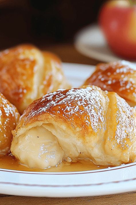 Apple Roll Ups Crescents Tasty, 7 Up Apple Dumplings, Apple Crescent Roll Dessert, Apple Dumplings With Crescent Rolls, Apple Cinnamon Crescent Rolls, Apple Crescent Rolls, Crescent Roll Apple, Air Fryer Recipes Chips, Crescent Roll Apple Dumplings